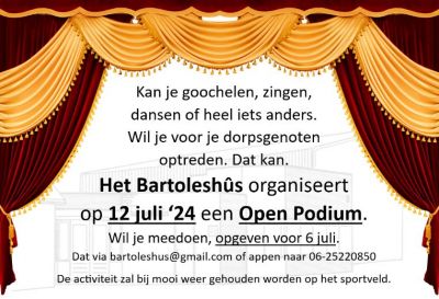 Open podium visvliet